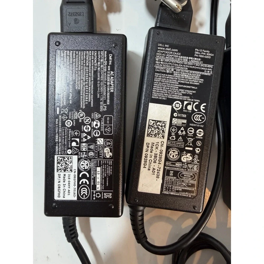 Lot of 9 OEM Power Adapter Chargers Dell Toshiba Samsung Panasonic AC Supplies